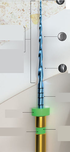 Broca para odontología - E-FLEX ONE - Changzhou Sifary Medical Technology - metalizada / recta