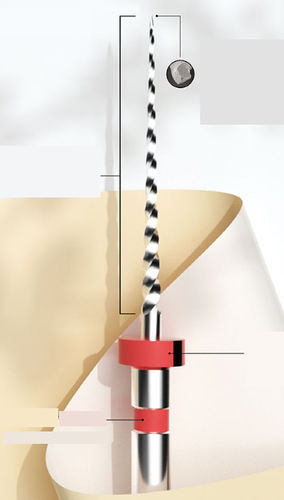 Broca para odontología - E-FLEX RT - Changzhou Sifary Medical Technology - metalizada / de corte / recta