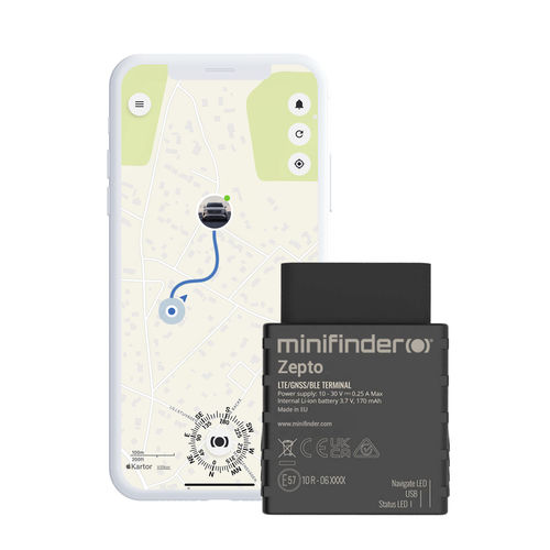 Sistema de localización GPS - Zepto - MiniFinder Sweden - para vehículos / con sistema de seguimiento / con alarma inteligente