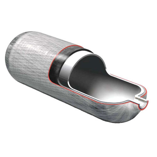 Botella de gas médico de material compuesto de carbono - L26A - DEHAS Medical Systems - con descompresor / homologada para aviación / blanca