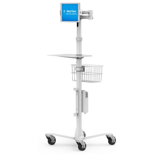 Brazo de soporte articulado - Universal Medical Rolling Cart - Rise Freedom Extended Cling - Maclocks / Compulocks - de altura regulable / para monitor / médico