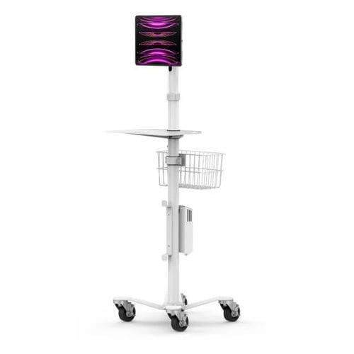 Brazo de soporte reclinable - Invisible Universal Tablet Mount Medical Rolling Cart - Maclocks / Compulocks - giratorio / para tablet PC / médico
