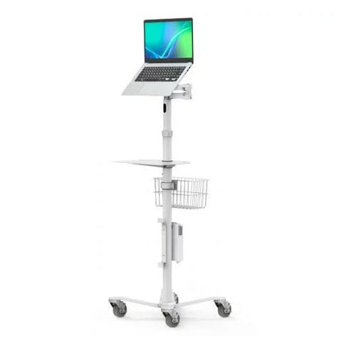 Carro informático para tabletas digitales - Universal IT Mount Medical Rolling Cart - IT Mount Rise Free - Maclocks / Compulocks - seguro
