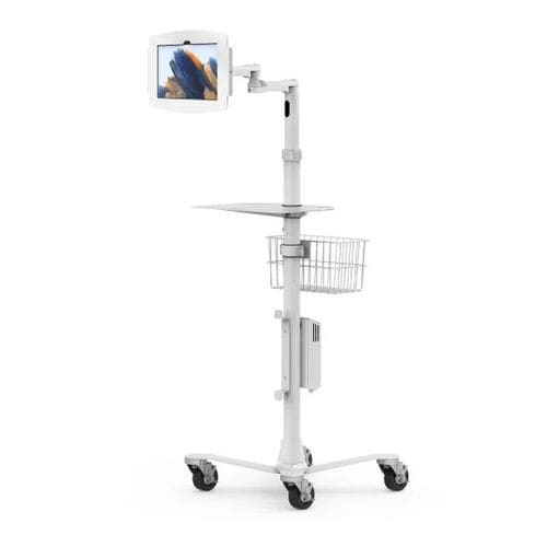 Carro informático para tabletas digitales - Galaxy Tab A8/A9+ Extended Medical Rolling Cart - Maclocks / Compulocks - seguro