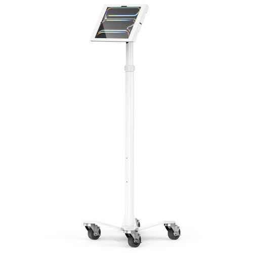 Carro informático para tabletas digitales - iPad Pro M4/iPad Air M2 2024 Enclosure Medical Rolling Cart  - Maclocks / Compulocks - de altura variable / seguro
