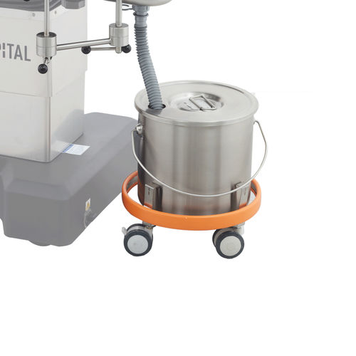 Papelera de acero inoxidable - OT60.14 - Inspital Medical Technology - con ruedas