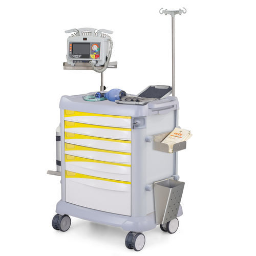 Carro de emergencia - AB11.60 - Inspital Medical Technology - para dispositivos médicos / de manipulación / de acero inoxidable