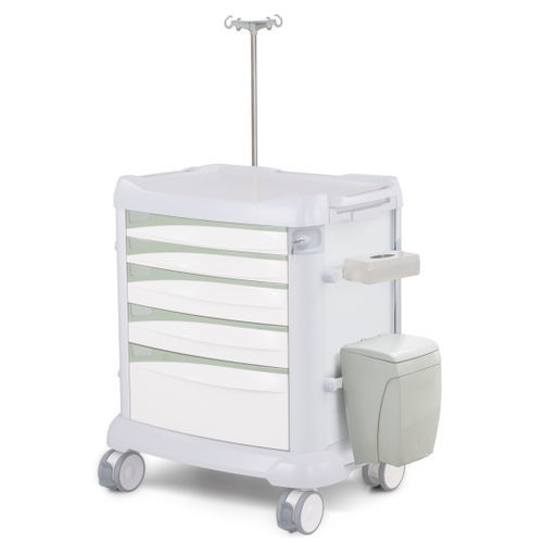Carro médico - AB10.20 - Inspital Medical Technology - de acero inoxidable / 5 cajones / con bandejas