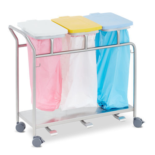 Carro de hospital - AB90.99 - Inspital Medical Technology - de acero inoxidable / con bolsa / con soporte para bolsa de basura