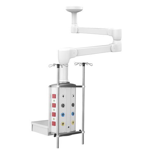 Brazo de distribución de techo - FX40.20V - Inspital Medical Technology - para cuidados intensivos / 2 brazos / motorizado