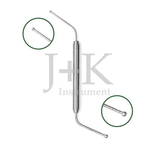 Sonda de profundidad de implantes osteotomía - 25-111-049   - J+K Chirurgische Instrumente - en ángulo / doble