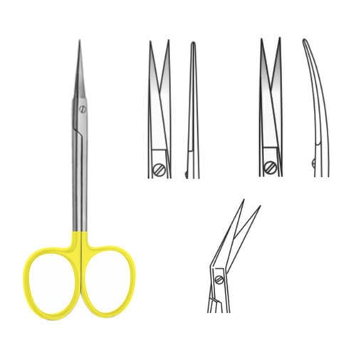Tijera para cirugía dental - Iris Scissor TC - J+K Chirurgische Instrumente - Iris / para humanos / de carburo de tungsteno