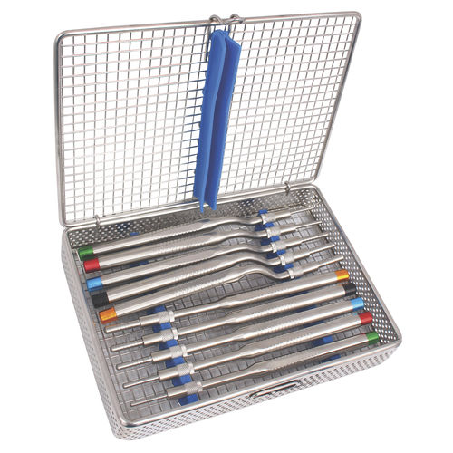 Kit de osteótomos recto - 22-107-096 - J+K Chirurgische Instrumente - curvado / para odontología