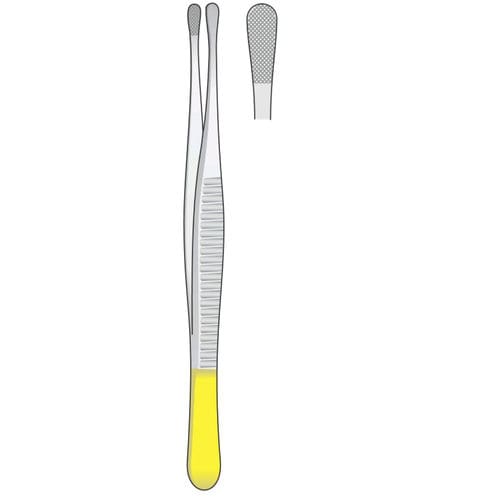 Pinza dental - 04-13-009,012 - J+K Chirurgische Instrumente - para prensión de tejidos / reutilizable / recta