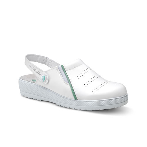 Zueco hospitalario unisex - Galerna - Feliz Caminar - antideslizante / antimicrobiano / blanco