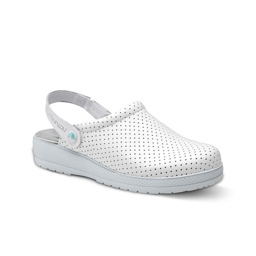 Zueco hospitalario unisex - Mistral - Feliz Caminar - antideslizante / antimicrobiano / blanco