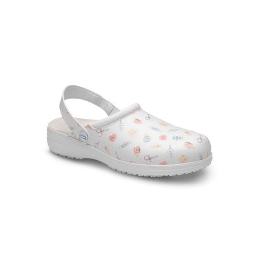 Zueco hospitalario unisex - Wonderful Steps - Feliz Caminar - antideslizante / lavable / antimicrobiano