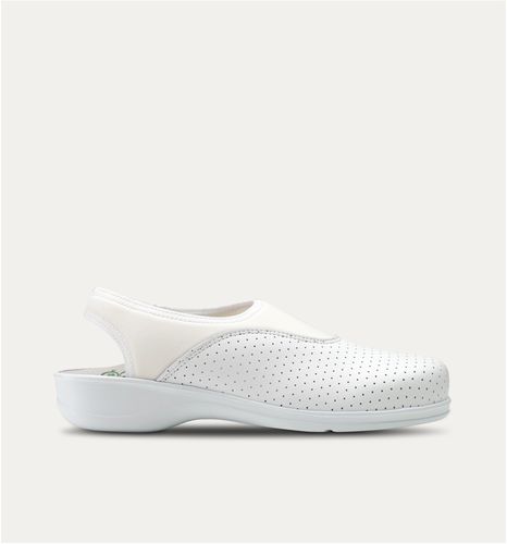 Zueco hospitalario unisex - Sport Lycra Outlet - Feliz Caminar - antideslizante / blanco