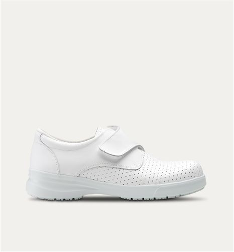 Zapato hospitalario unisex - Beta Grip - Feliz Caminar - antideslizante / blanco / negro