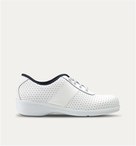 Zapato hospitalario unisex - Nadal - Feliz Caminar - antideslizante / blanco
