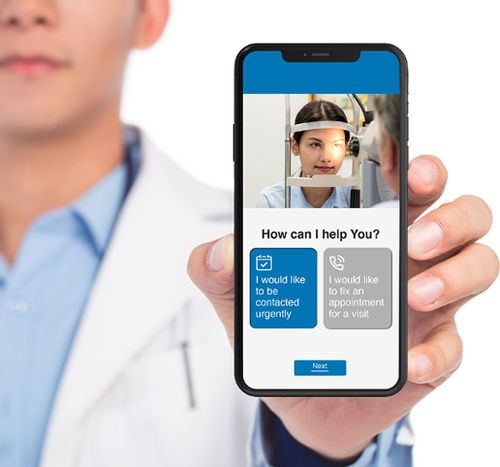 Aplicación Android para oftalmología - SBM Sistemi - para comunicación / de evaluación / de ojo