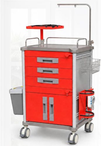 Carro de emergencia - GRACE EFFINITY 006 - (UAB) "MEDICINOS GIJA" - para aparato / de almacenamiento / de acero inoxidable