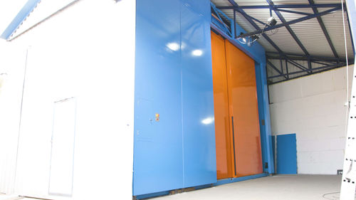 Puerta de protección radiológica - X-RAY DOORS - con blindaje / de hospital / para ciclotrón