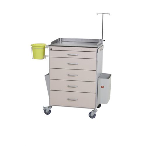 Carro médico - AD-219.Z - DUMAN HOSPITAL FURNITURE - de uso general / multifunción / 5 cajones