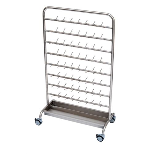 Carro médico - AD-885.02 - DUMAN HOSPITAL FURNITURE - de uso general / para apósitos / de acero inoxidable