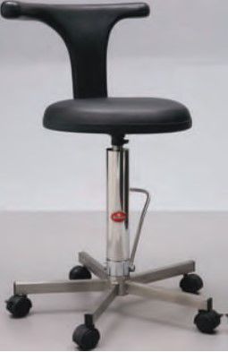 Taburete para centro sanitario - AD-261.H - DUMAN HOSPITAL FURNITURE - giratorio / hidráulico / con respaldo