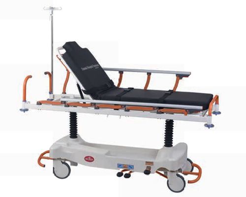 Carro camilla de transporte - AD-227.H  - DUMAN HOSPITAL FURNITURE - hidráulico / de altura variable / con respaldo regulable