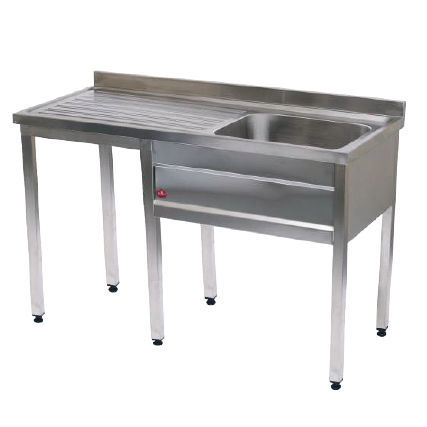 Fregadero 1 estación - AD-860.01 - DUMAN HOSPITAL FURNITURE - de acero inoxidable