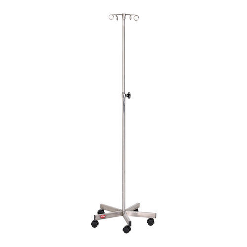 Portasueros con ruedas - AD-241.P - DUMAN HOSPITAL FURNITURE - 2 ganchos / de altura variable / de acero inoxidable