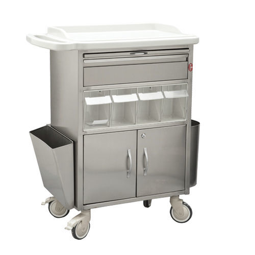 Carro de anestesia - AD-850.10 - DUMAN HOSPITAL FURNITURE - para medicamentos / de acero inoxidable / 1 cajón