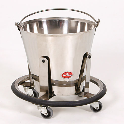 Portacuencos con ruedas - AD-146.B - DUMAN HOSPITAL FURNITURE - de acero inoxidable
