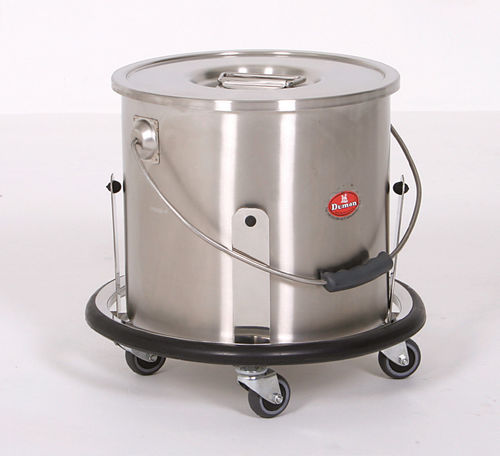 Portacuencos con ruedas - AD-146.B1  - DUMAN HOSPITAL FURNITURE - de acero inoxidable