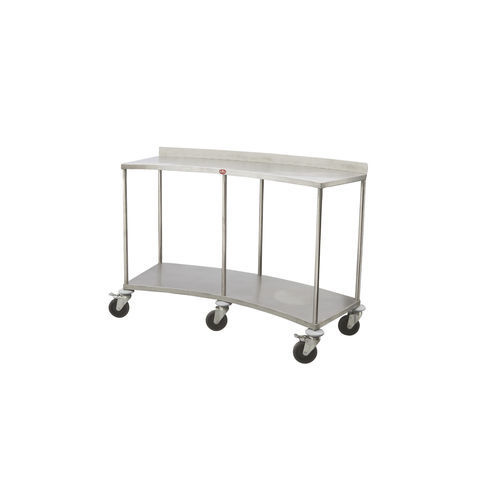 Mesa de trabajo - AD-840.40  - DUMAN HOSPITAL FURNITURE - de media luna / de acero inoxidable