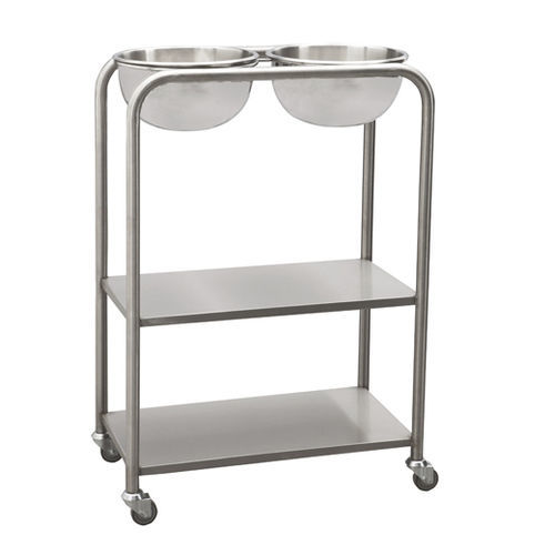 Carro para apósitos - AD-172.P2 - DUMAN HOSPITAL FURNITURE - de acero inoxidable / con cuenco