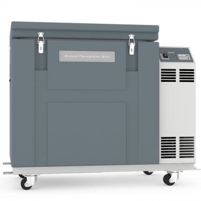 Refrigerador de banco de sangre - XC-90W - Zhongke Meiling Cryogenics Co., Ltd., - con cofre / con ruedas