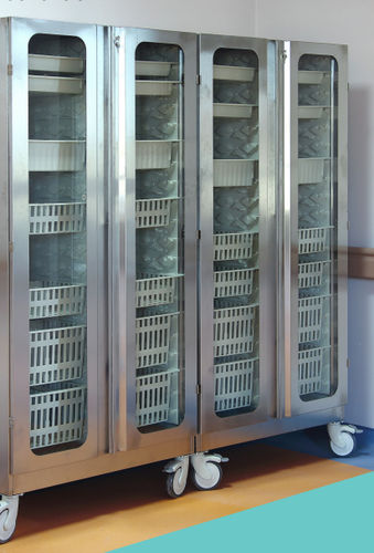 Armario de hospital - 224.9072 - SEBA HANDELS - con puerta / con canasta / con bandejas