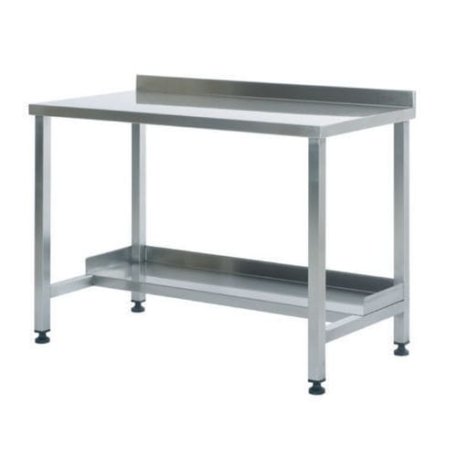 Mesa de trabajo - 202.1260 - SEBA HANDELS - rectangular / fija / de acero inoxidable