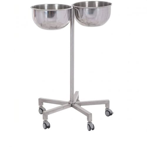 Portacuencos con ruedas - 245.6060 - Sterilmed Medical - de acero inoxidable