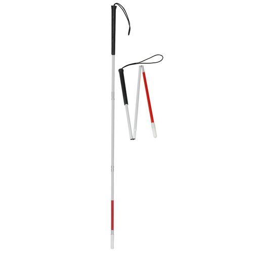 Bastón blanco mango recto - 624UE - Ossenberg - plegable