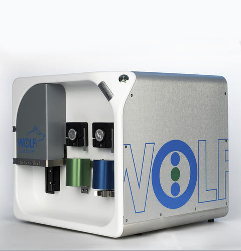 Dispensador de células para biología molecular y celular - WOLF - NanoCellect Biomedical - de mesa / compacto / microfluídico
