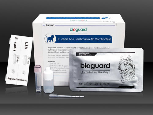 Prueba rápida para enfermermedades infecciosas - Bioguard corporation - para cánidos / de Ehrlichia / de Leishmania