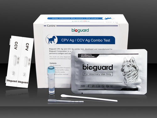 Prueba rápida para enfermermedades infecciosas - CPV Ag / CCV Ag Combo - Bioguard corporation - para cánidos / de coronavirus / de parvovirus canino