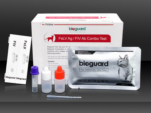 Prueba rápida de leucemia - FeLV Ag / FIV Ab Combo - Bioguard corporation - para felinos / de suero / por plasma