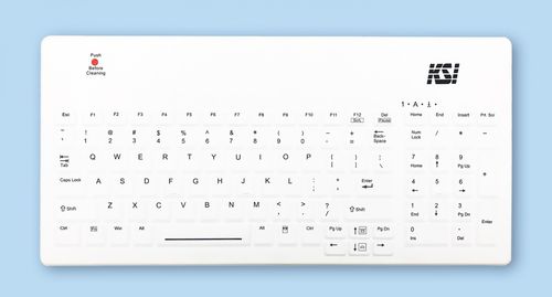 Teclado médico con teclas digitales - KSI-1801 SX W - Key Source International - de silicona / desinfectable / retroiluminado