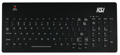 Teclado médico con teclas digitales - KSI-1801 SX B - Key Source International - internacional / de silicona / con retroiluminación LED