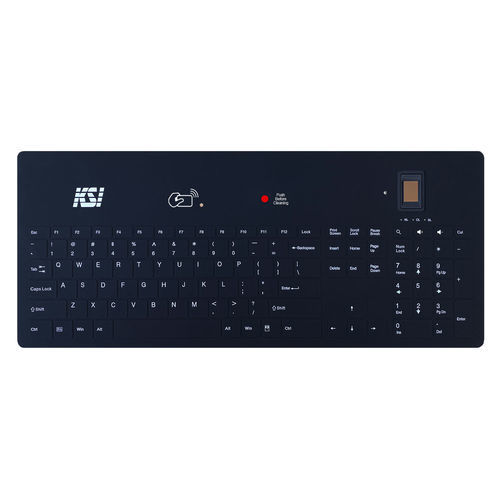 Teclado con autenticación multifactor - KSI-2000 - Key Source International - de silicona / desinfectable / USB
